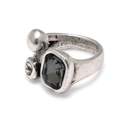 Swarovski Smoky Crystal Handmade Ring