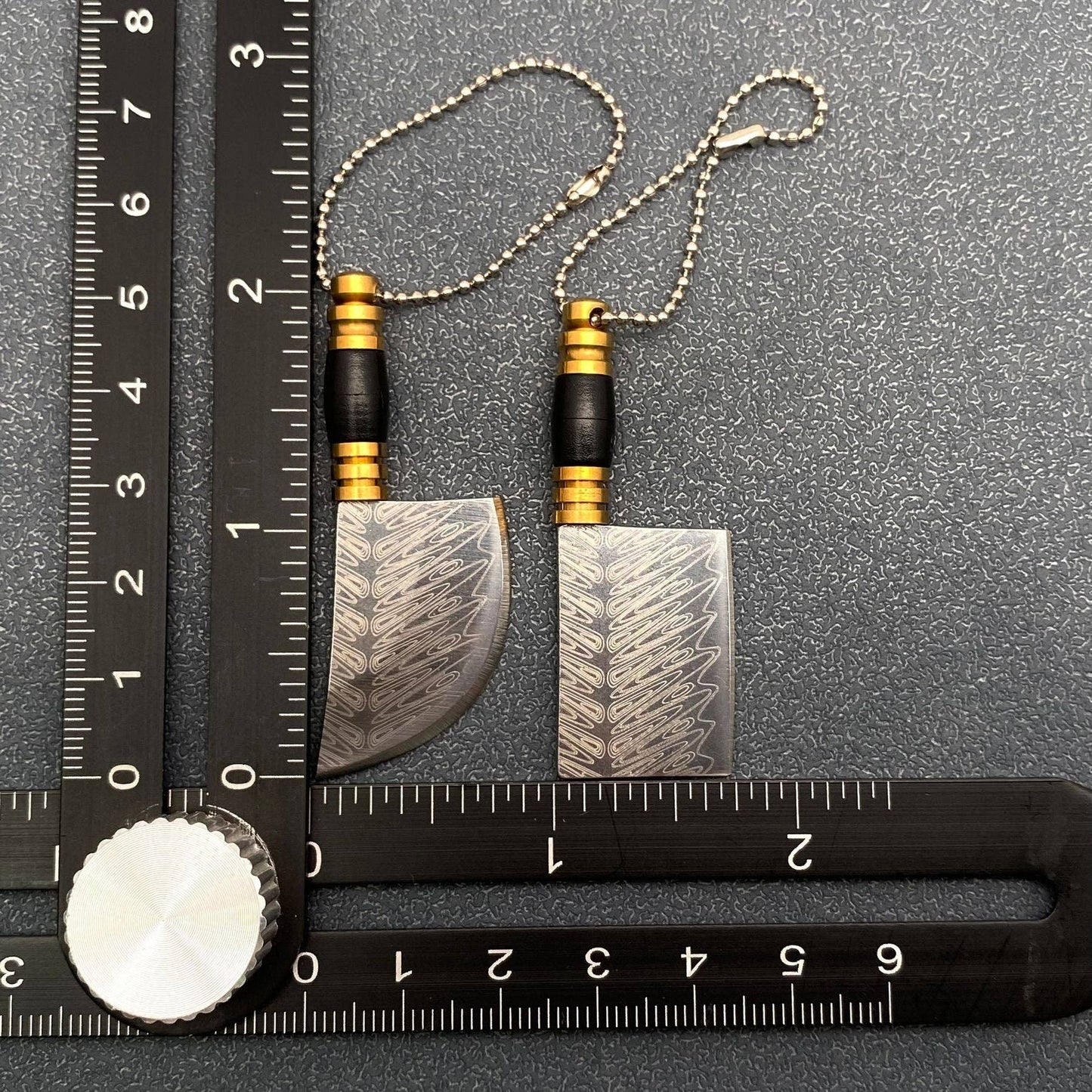 Laser Damascus Pattern Mini Portable Pocket Knife With Cover