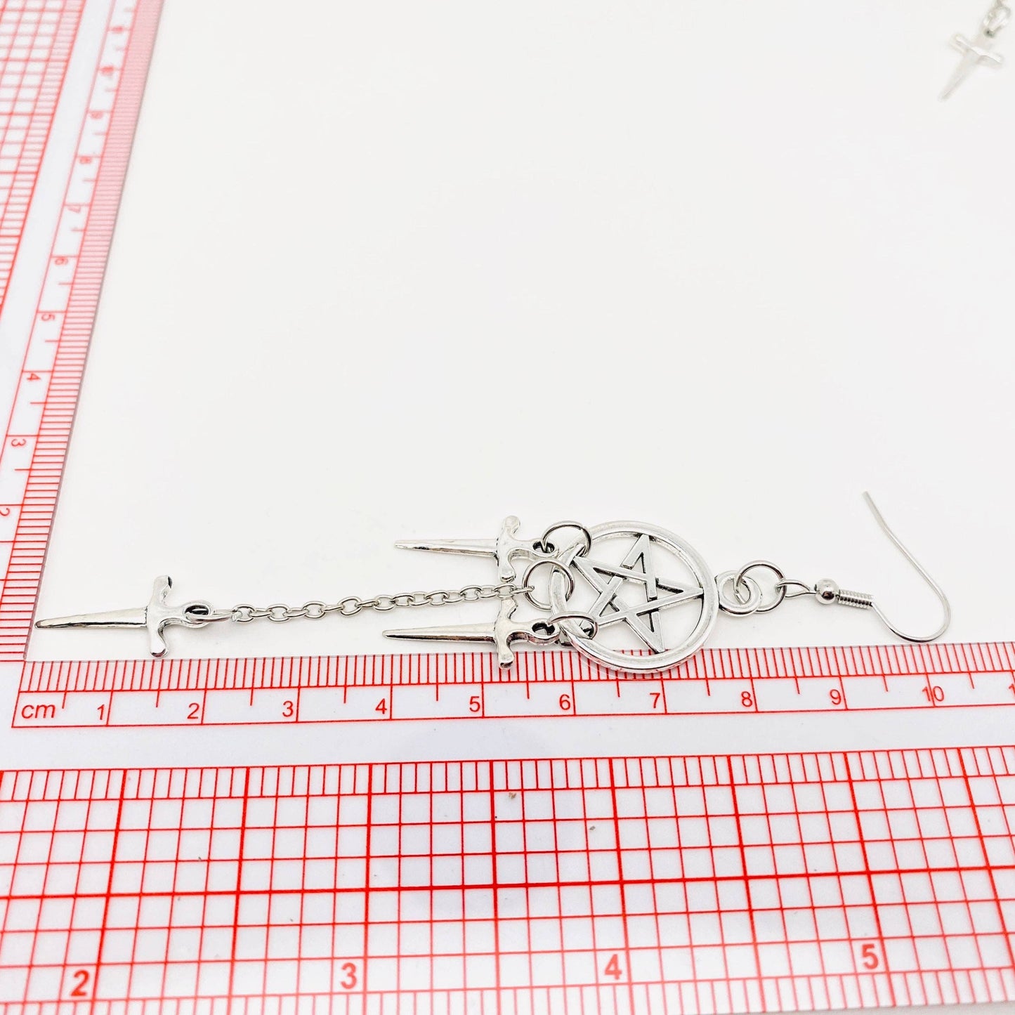 Five-pointed Star Dagger Gothic Earrings ✨️ Extra Long Dangle