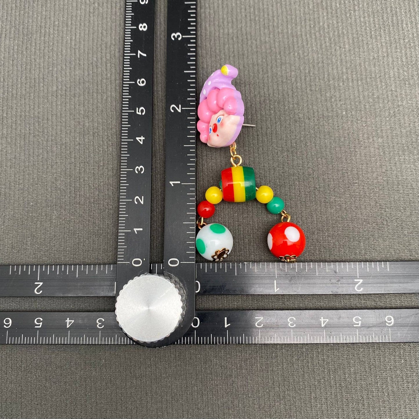 Colorful Clown Post Earrings