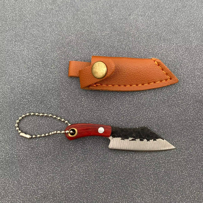 Black Enamel Mini Knife With Protective Sleeve