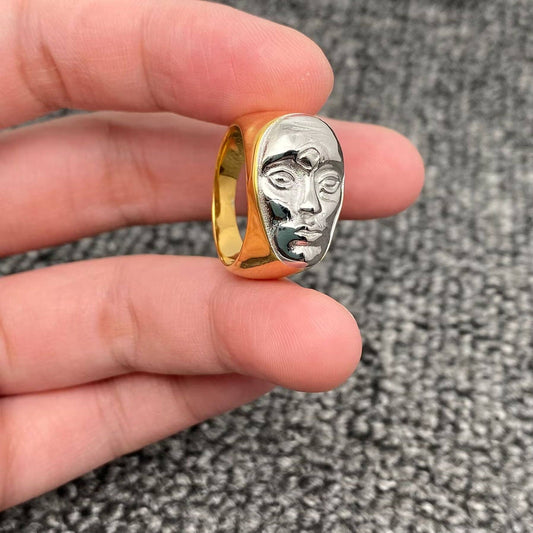 Two Tone Face Ring