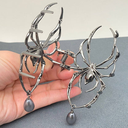 Spider Goth Hair Claw Clips