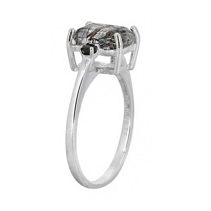 925 Sterling Silver Rutile Quartz Gemstone Bohemian Ring