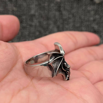 Stainless Steel Bat Ring