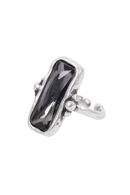 Handmade Swarovski Crystal 945 Silver Plate Ring