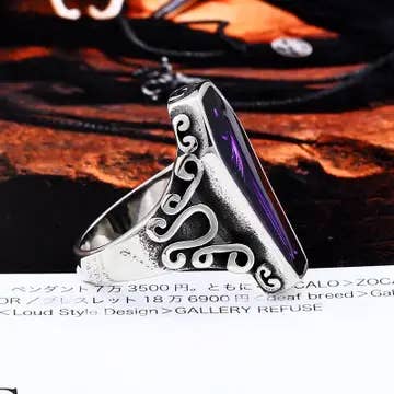 Purple Vampire Coffin Ring