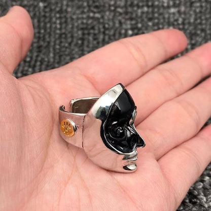 Demon and Angel Coexistence Enamel Ring