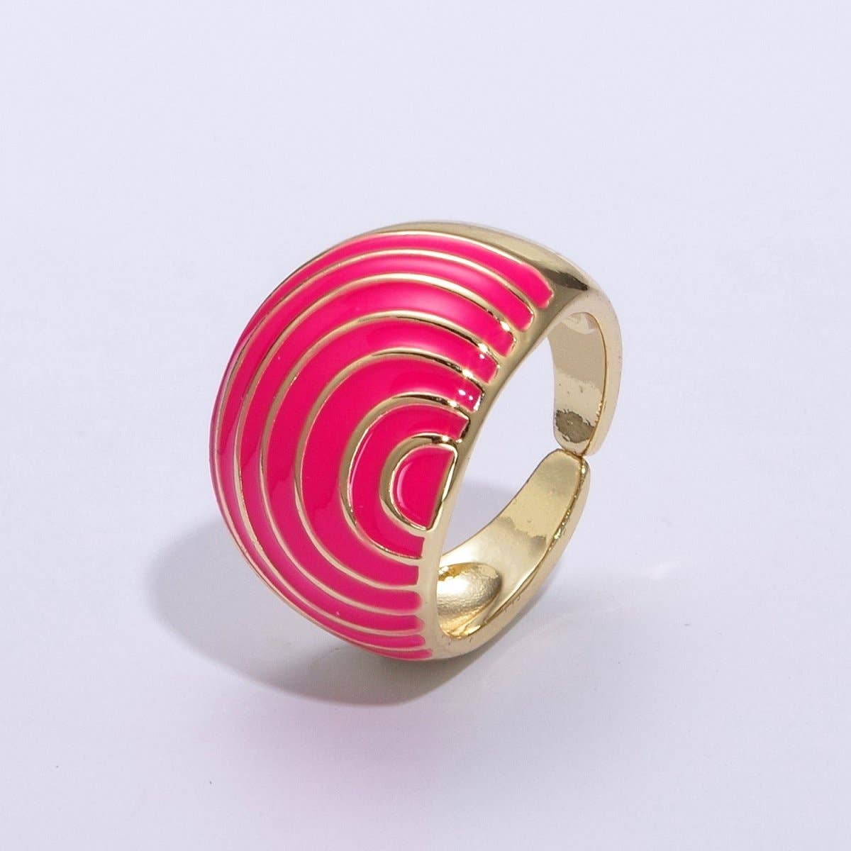 🌈 PRIDE Enamel Rainbow Dome Ring