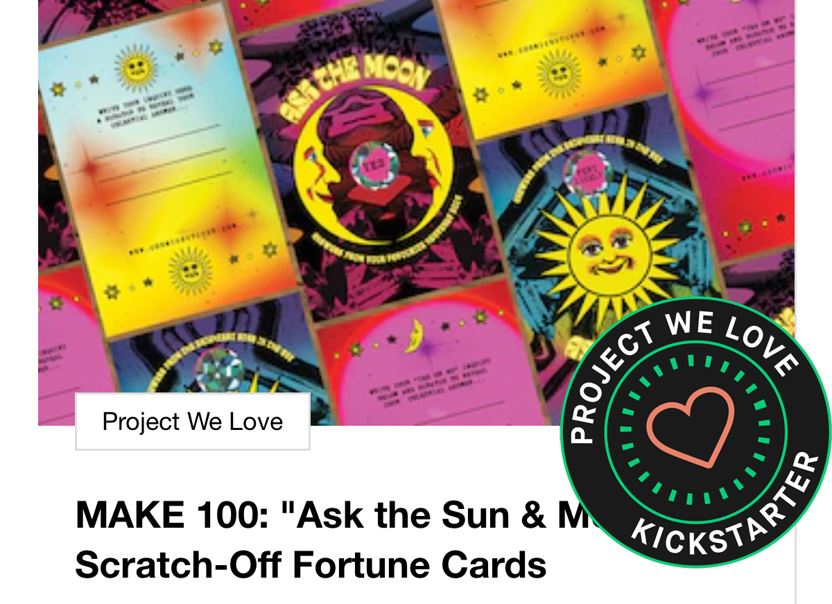 ASK THE MOON Scratch Off Fortune Card | Psychedelic Witchy