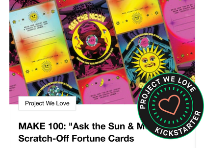 ASK THE MOON Scratch Off Fortune Card | Psychedelic Witchy