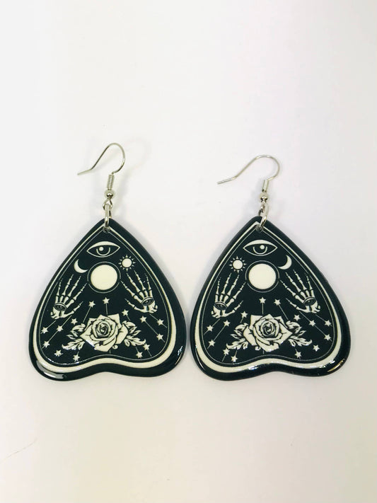 Ouija Planchette Psychic Earrings