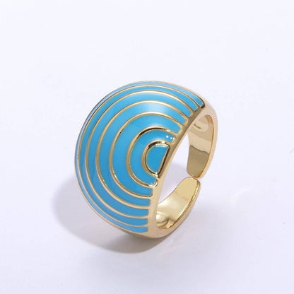 🌈 PRIDE Enamel Rainbow Dome Ring