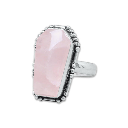 Artisanal Coffin-Cut Rings ⚰️ Assorted Gemstones (US Sizes 6–10)