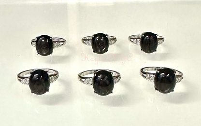Natural Hypersthene Ring White Bronze