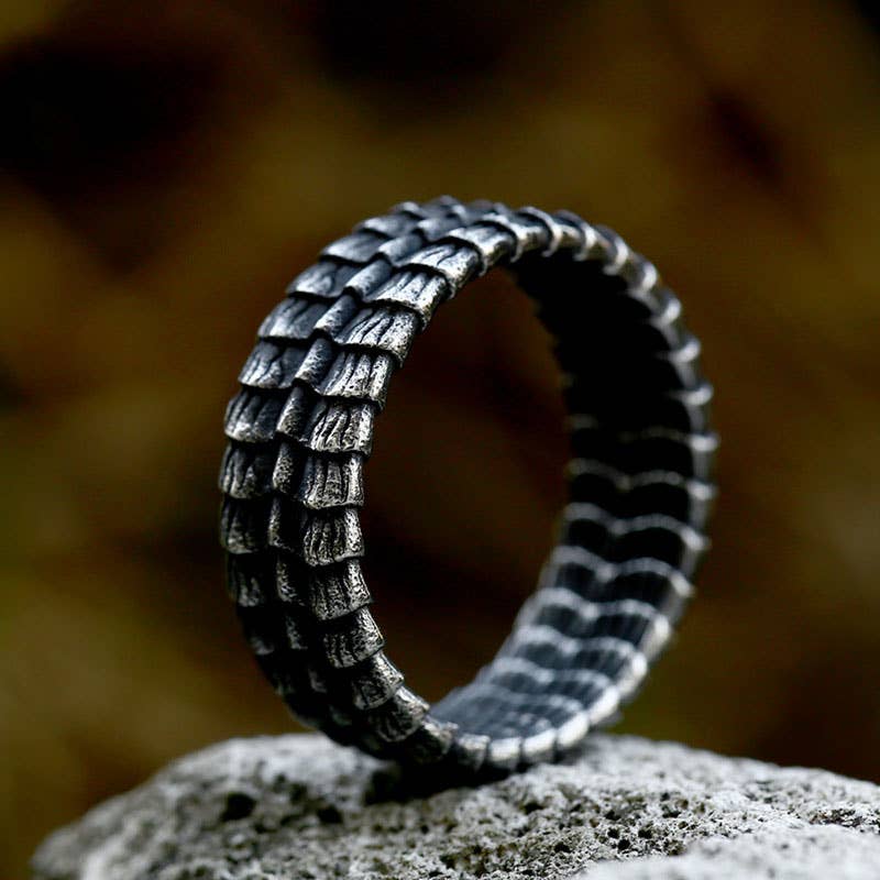 Stainless Steel Dragon Scale Ring