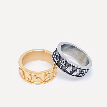 Egyptian Symbol Stainless Steel Ring