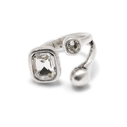 Clear Swarovski Crystal Handmade Ring