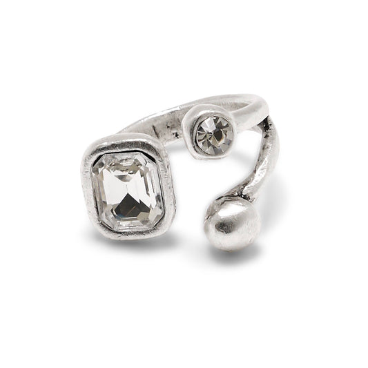 Clear Swarovski Crystal Handmade Ring