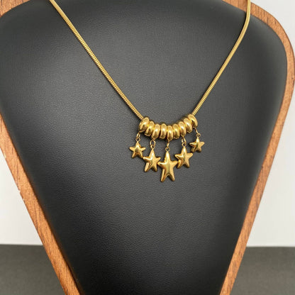 Star Charm 18K Gold Plated & Stainless Steel Necklace