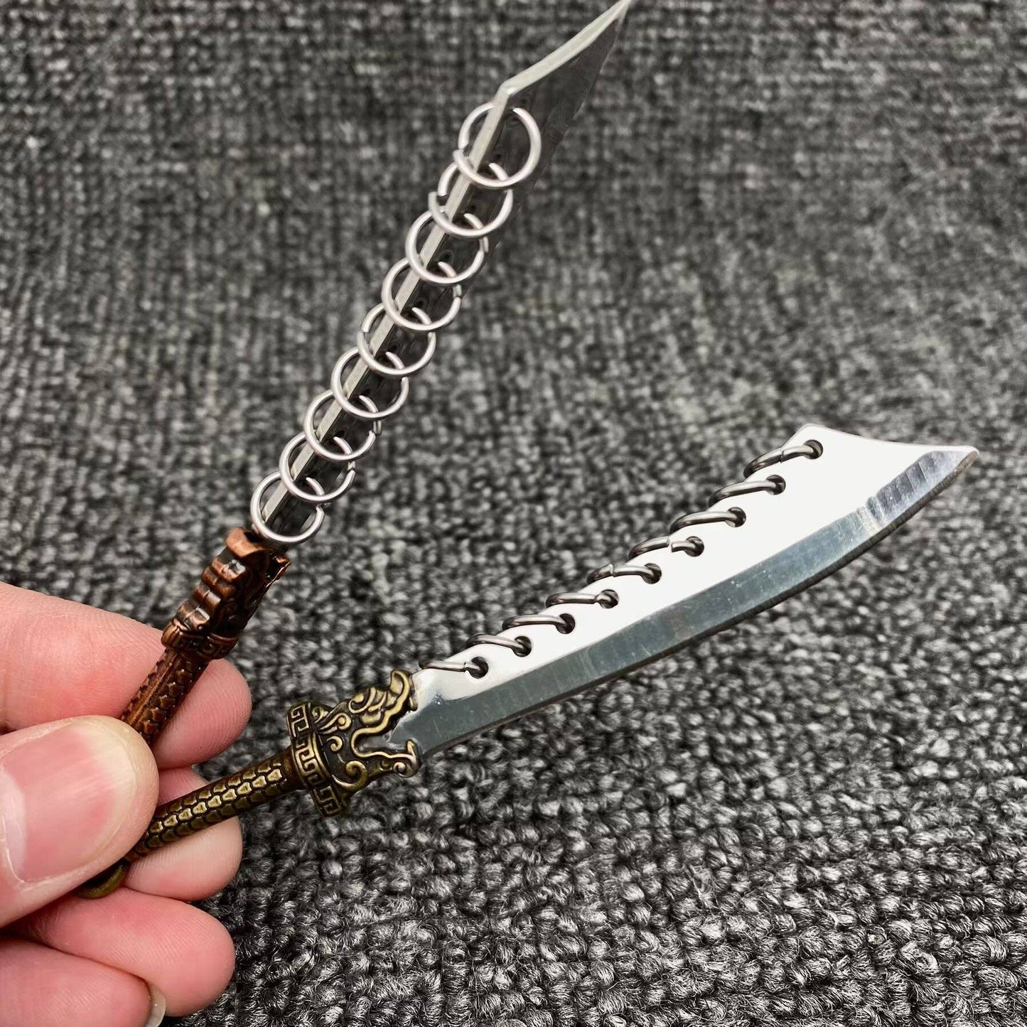 Dragon Head Mini Portable Stainless Steel Knife with Sheath Cover
