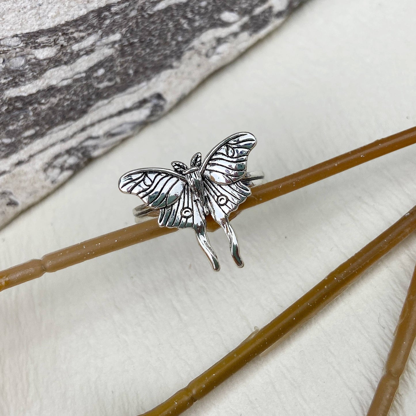 Luna Moth Ring
