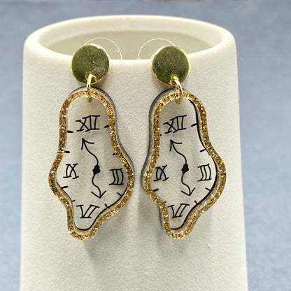 Time Flies Dali Earrings