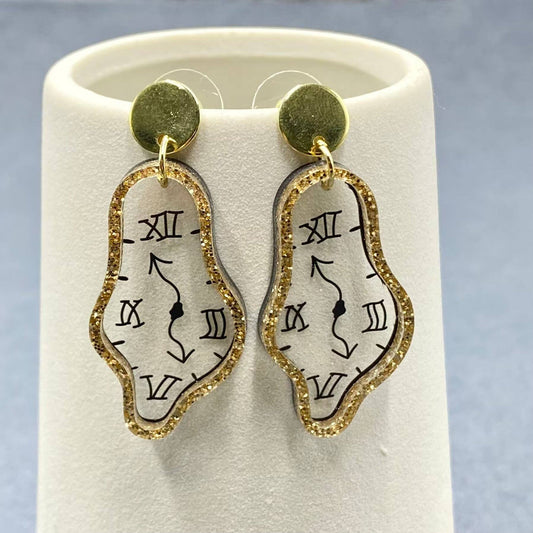 Time Flies Dali Earrings