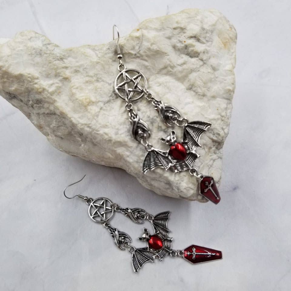 Bat & Coffin Earrings