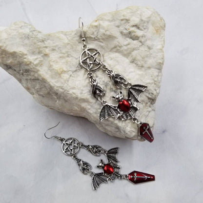 Bat & Coffin Earrings