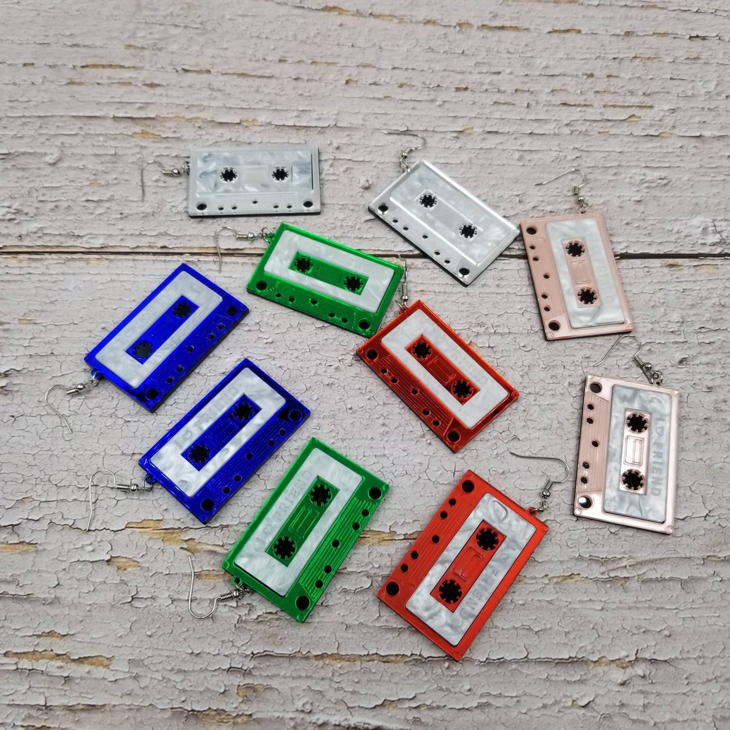 Mix Tape Retro Cassette Hoop Earrings