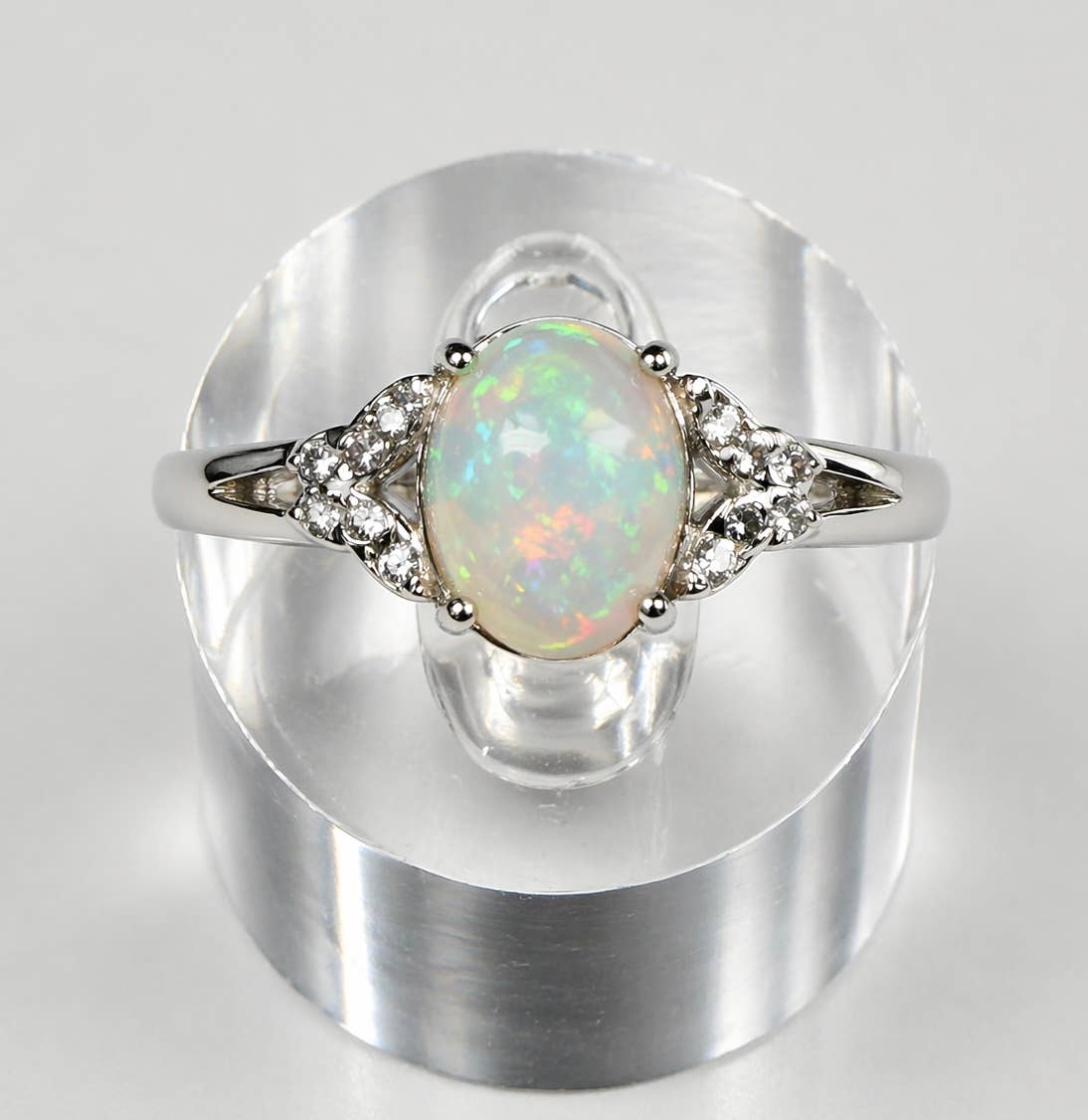 Natural Opal Stainless Steel Ring