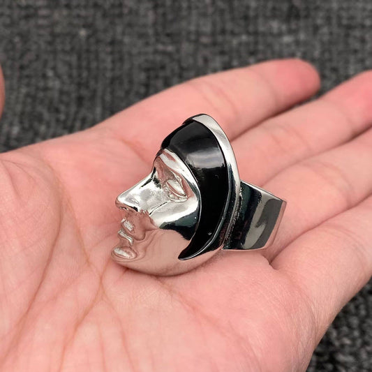 Demon and Angel Coexistence Enamel Ring