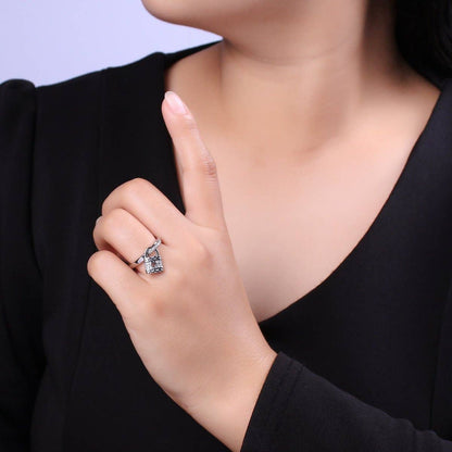 Lock Ring ☆ Cuff Open Padlock Adjustable Ring
