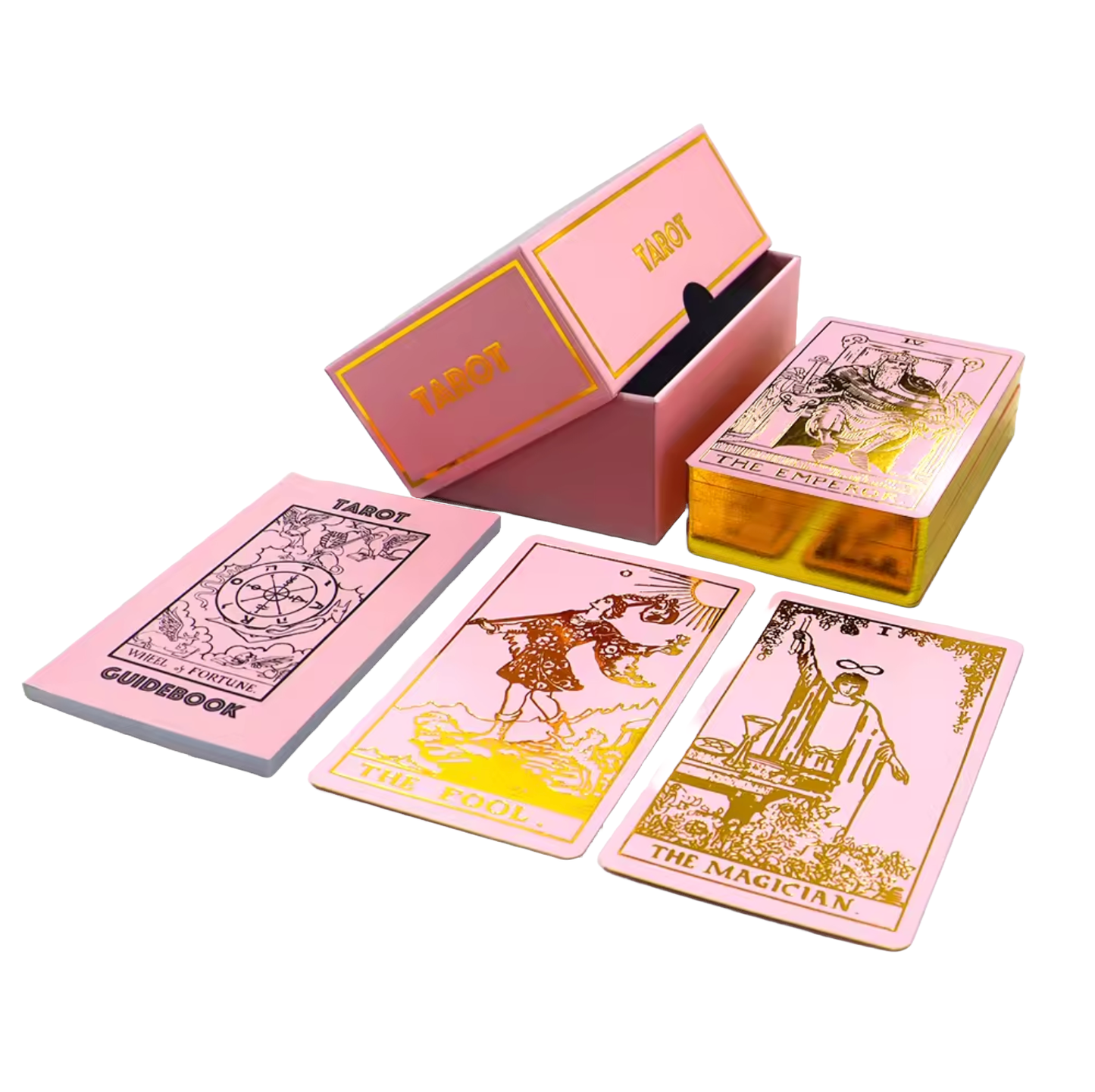 Rider Waite Smith | Rose Gold Tarot & Guide | Classic Tarot Design and Gold Foil