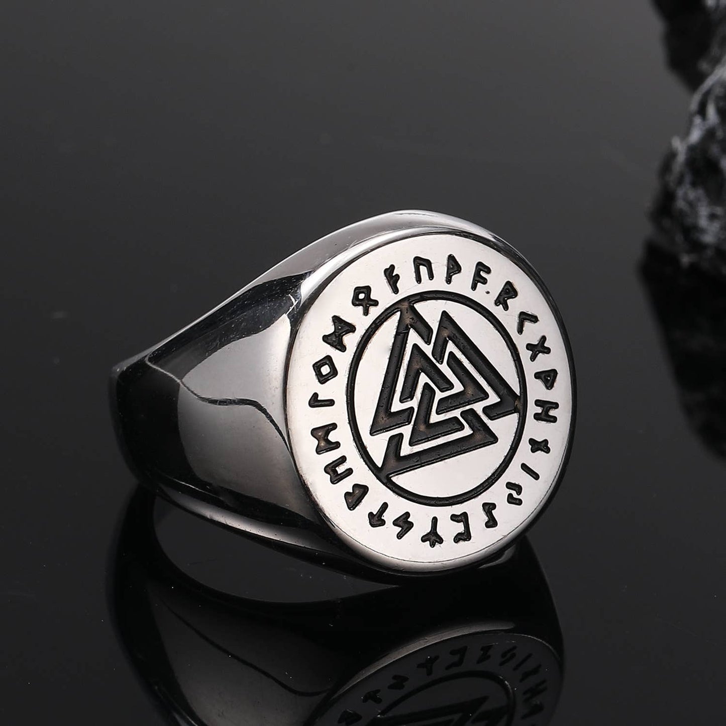 Odin's Triangle Titanium Ring