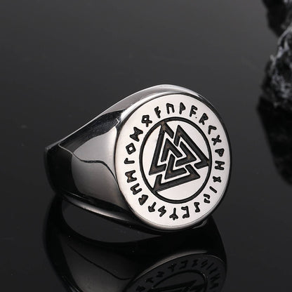 Odin's Triangle Titanium Ring