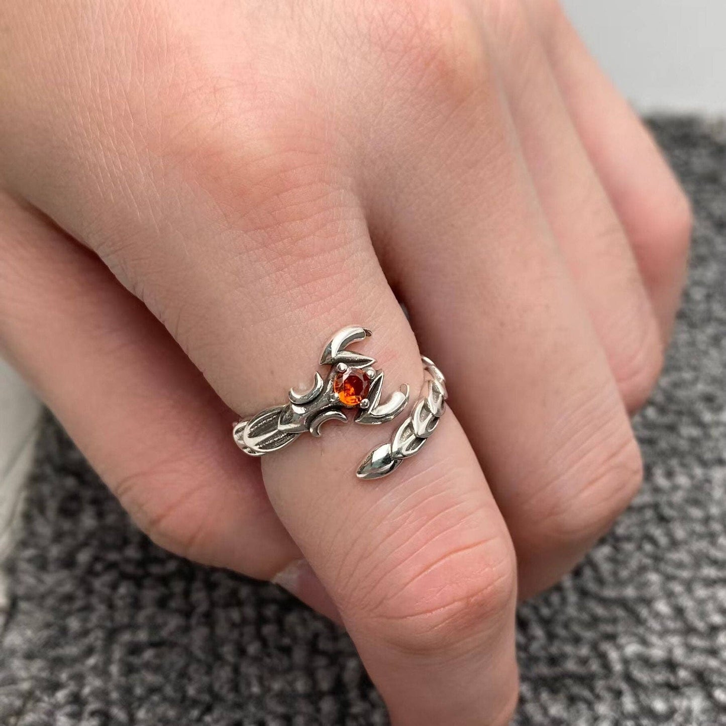 Swarovski Crystal Scorpion Adjustable Ring