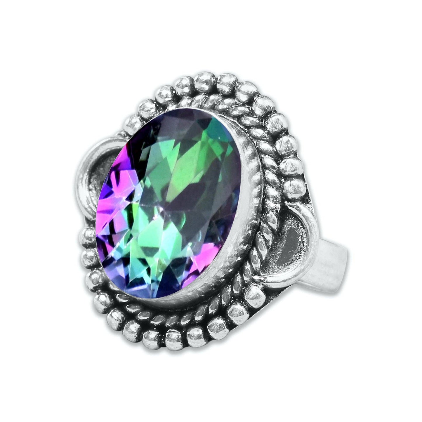 Rainbow Mystic Topaz ☆ Handmade Rings
