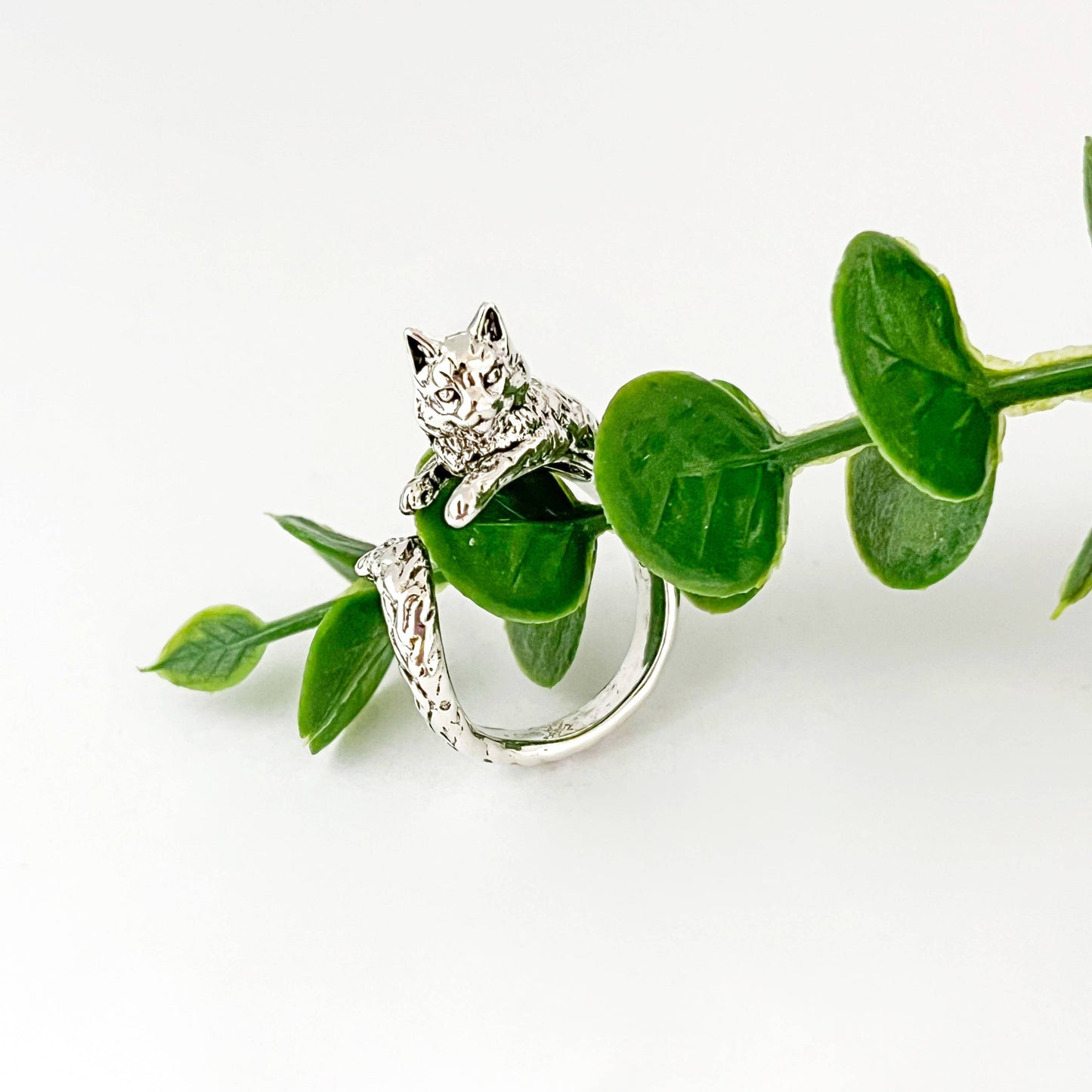 Cat Adjustable Open Ring