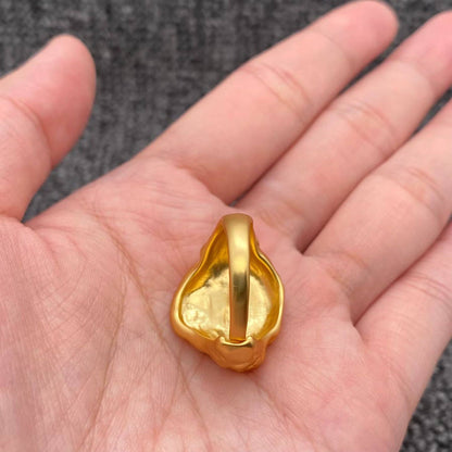 Vintage 24K Gold Plated Blue Evil Eye Ring