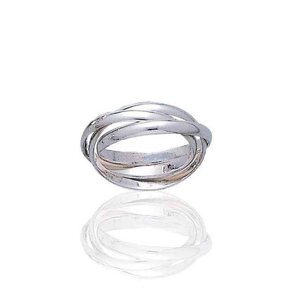 Sterling Silver 3-Band Russian Wedding Ring