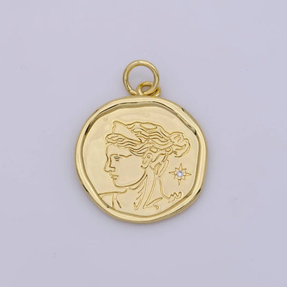 24K Gold Filled Goddess ☆ Artemis of Hunt - Nature, Childbirth and Chastity Pendant on Chain