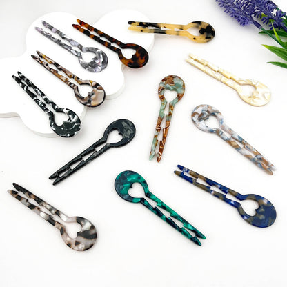 U-Shaped Heart Hair Pin