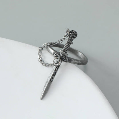2 Piece Chained Sword Ring
