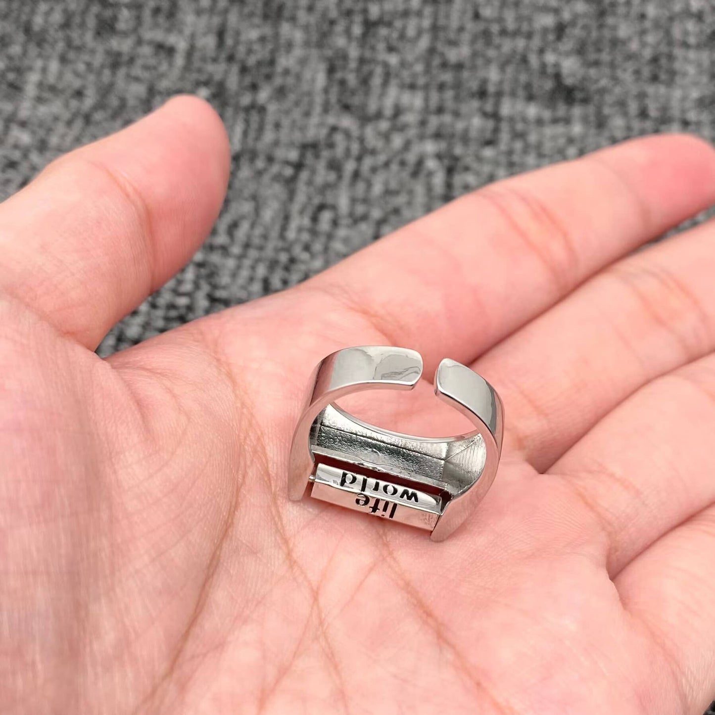 Fuck Roulette 🎲 Rotatable Silver Tone Ring