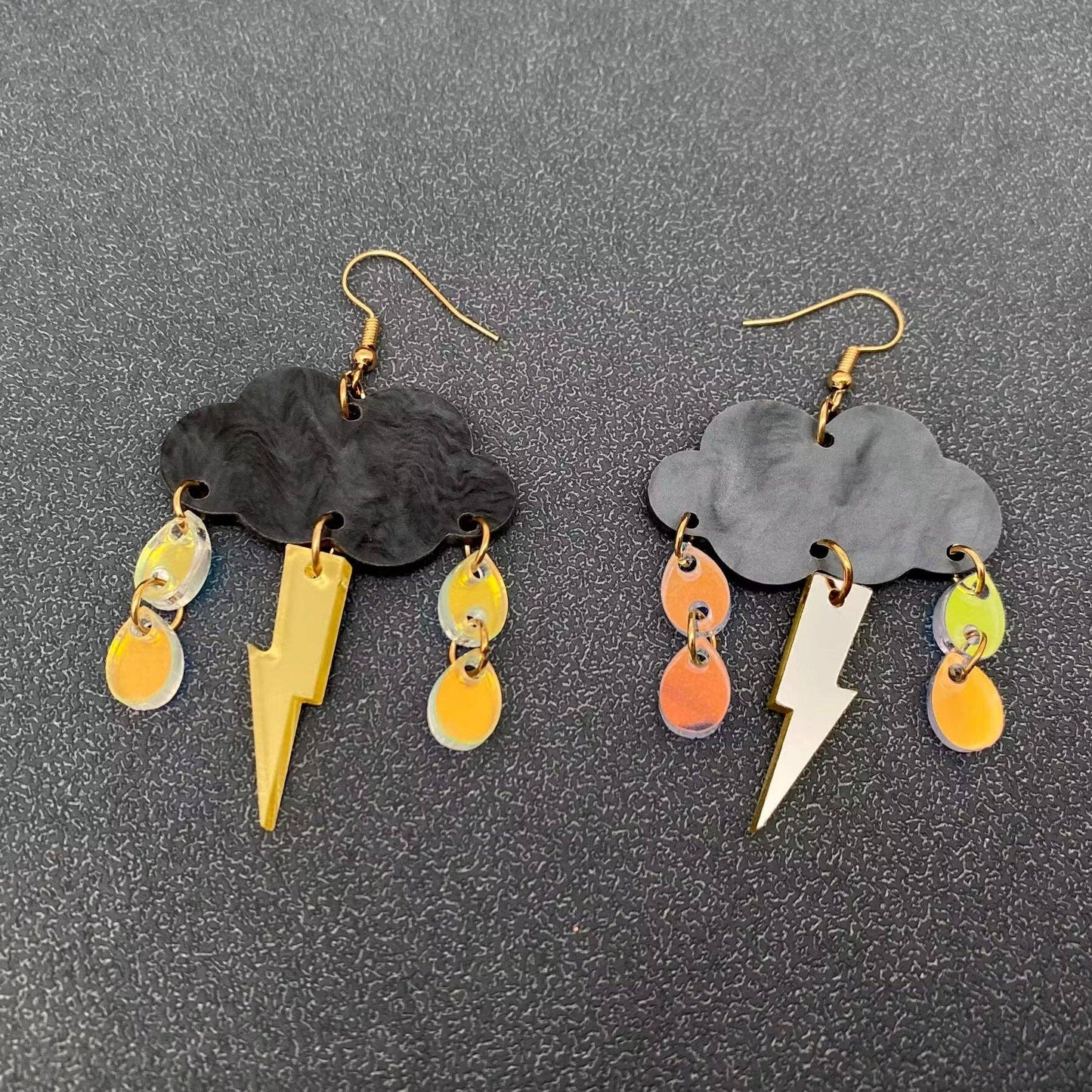 Dark Clouds Thunderstorm 🌩 Dangle Earrings