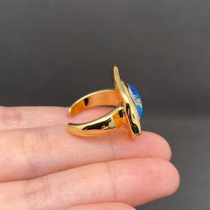 18K Gold Plated Eye Ring