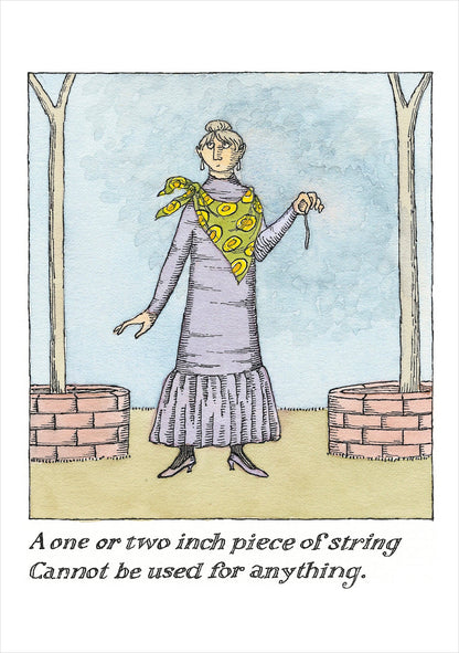 Edward Gorey: Verse Advice Notecard: String