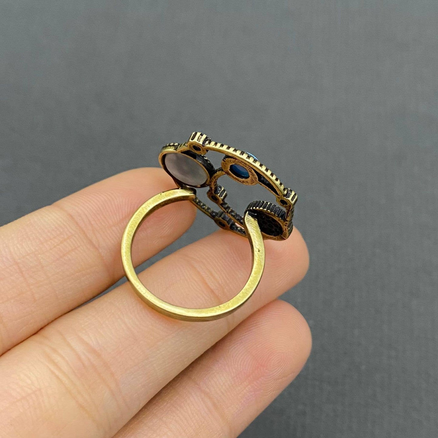 Lucky Star Compasses Bronze Adjustable Ring